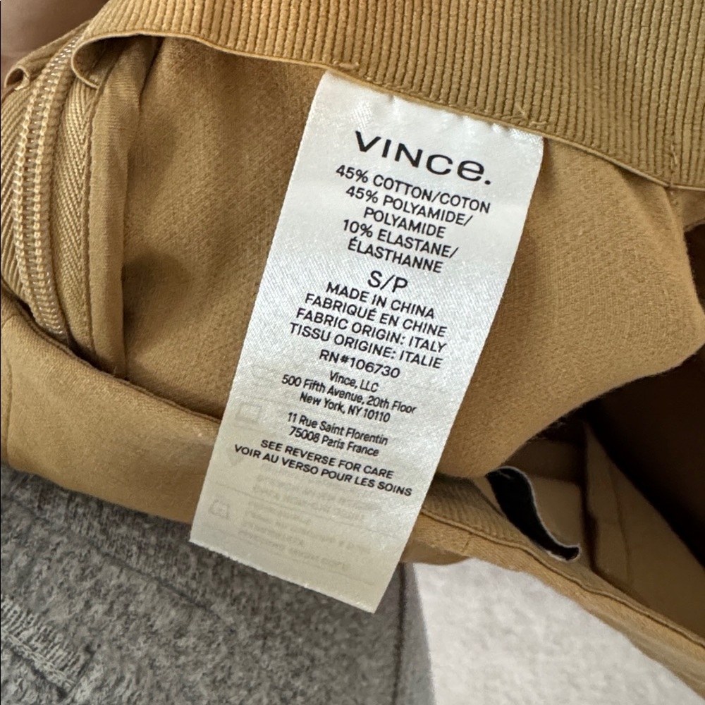 Vince Women's Italian Cotton-Blend Stitch-Front Seam Legging, Oak Wood - Size S - Picture 7 of 8